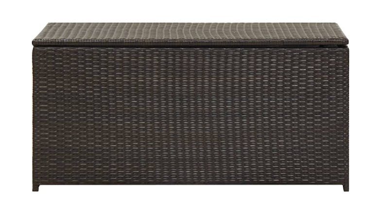 NNEVL Garden Storage Box Rattan 100 x 50 x 50cm - Brown