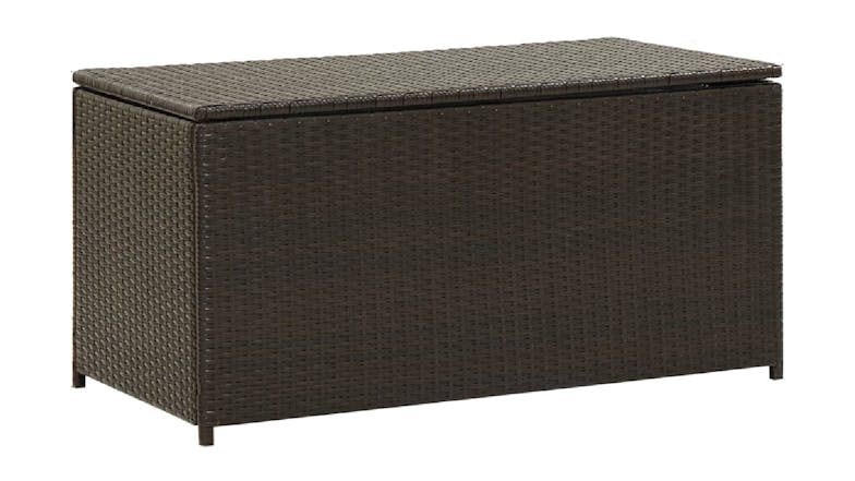 NNEVL Garden Storage Box Rattan 100 x 50 x 50cm - Brown