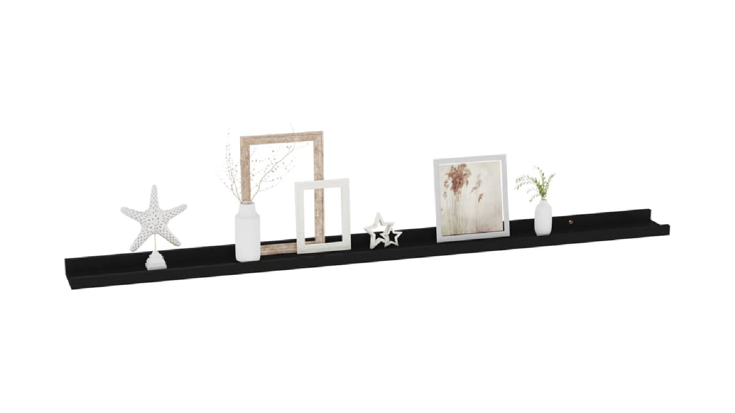 NNEVL Ledge Wall Shelves 2pcs. 115 x 9 x 3cm - Black
