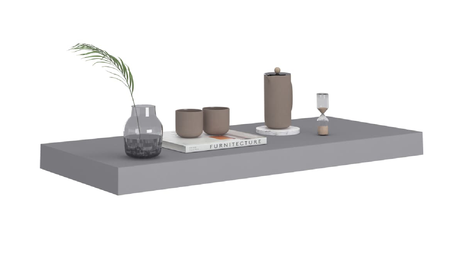 NNEVL Ledge Wall Shelves 2pcs. 60 x 23.5 x 3.8cm - Grey