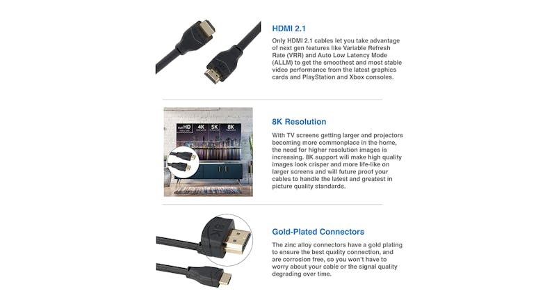 Laser 8K Gold HDMI 2.1 Cable - 5m