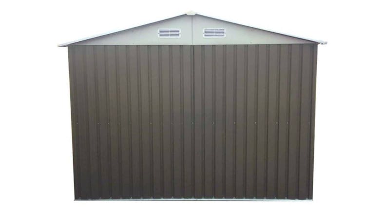 TSB Living Galvanized Steel Garden Shed with Sliding Doors 2.5 x 2.5m - Silver