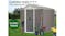 TSB Living Galvanized Steel Garden Shed with Sliding Doors 2.5 x 2.5m - Silver