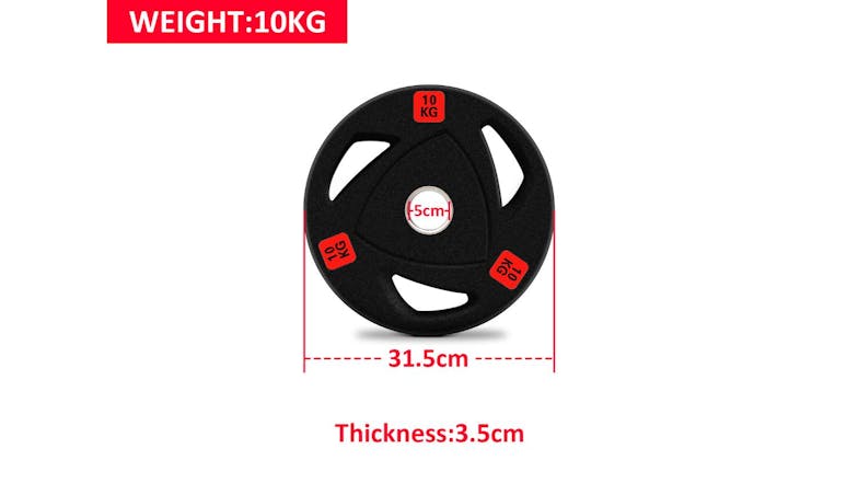 PROTRAIN Rubber Coated Weight Plate 10kg 2pcs.