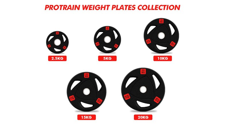 PROTRAIN Rubber Coated Weight Plate 10kg 2pcs.