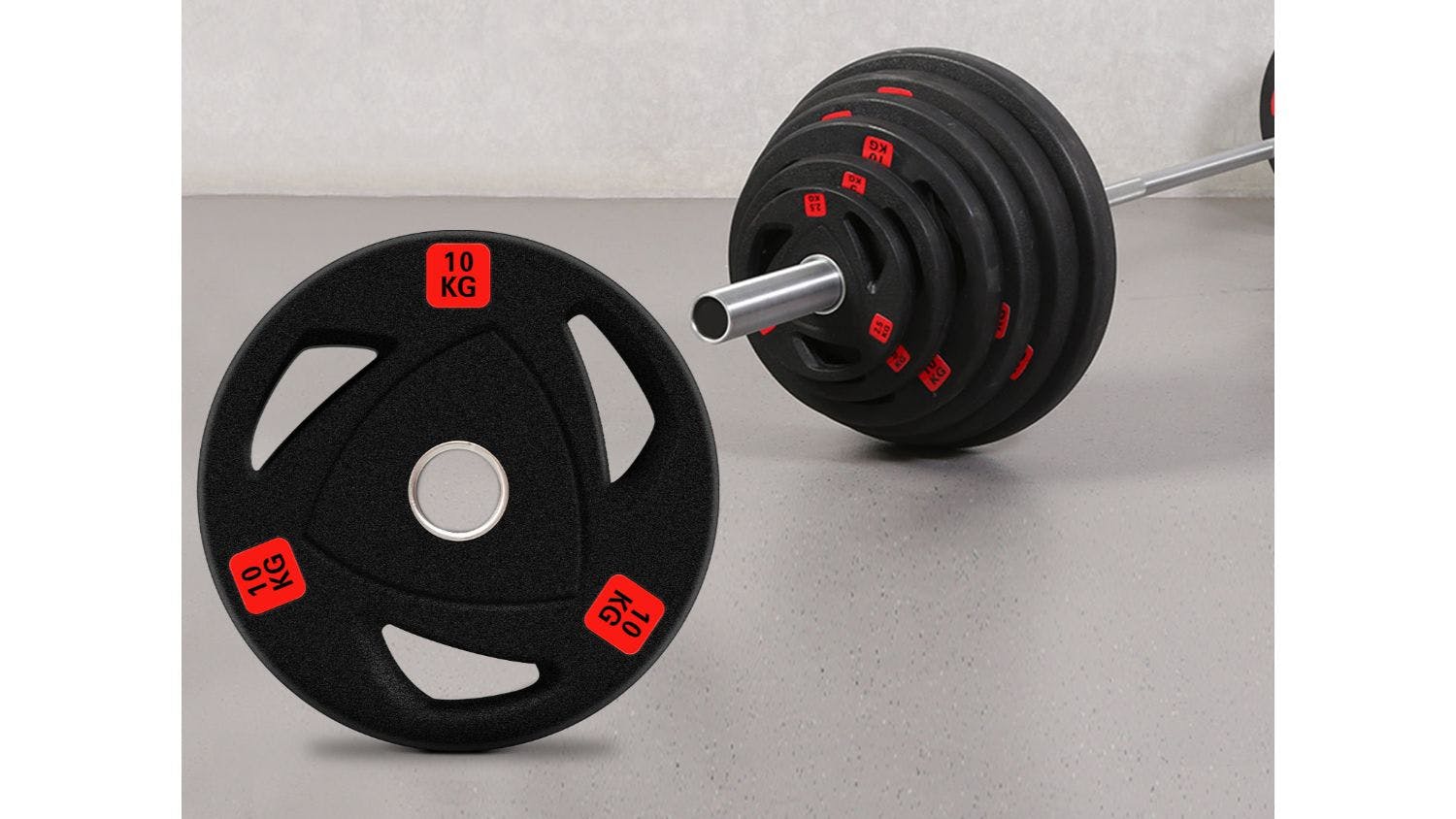PROTRAIN Rubber Coated Weight Plate 10kg 2pcs.