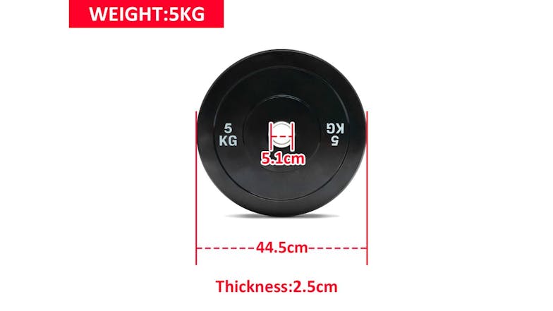 PROTRAIN Rubber Coated Weight Plate 5kg 2pcs.