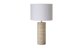 Travertine 59cm Stone Table Lamp
