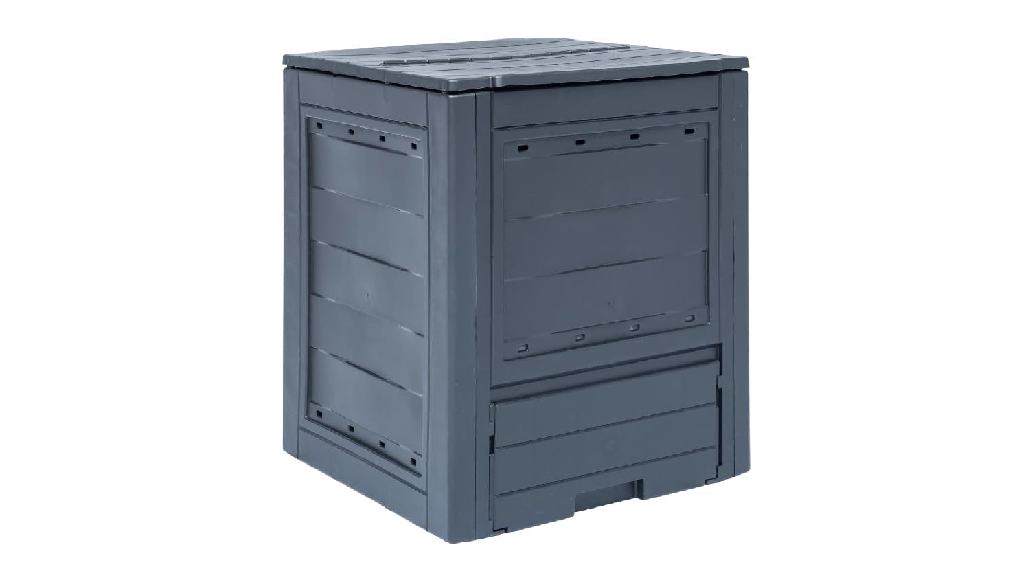 NNEVL Composter Plastic Rattan 60 x 60 x 73cm - Grey