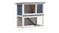 NNEVL Outdoor Rabbit Hutch 1 Door 90cm - Grey Wood