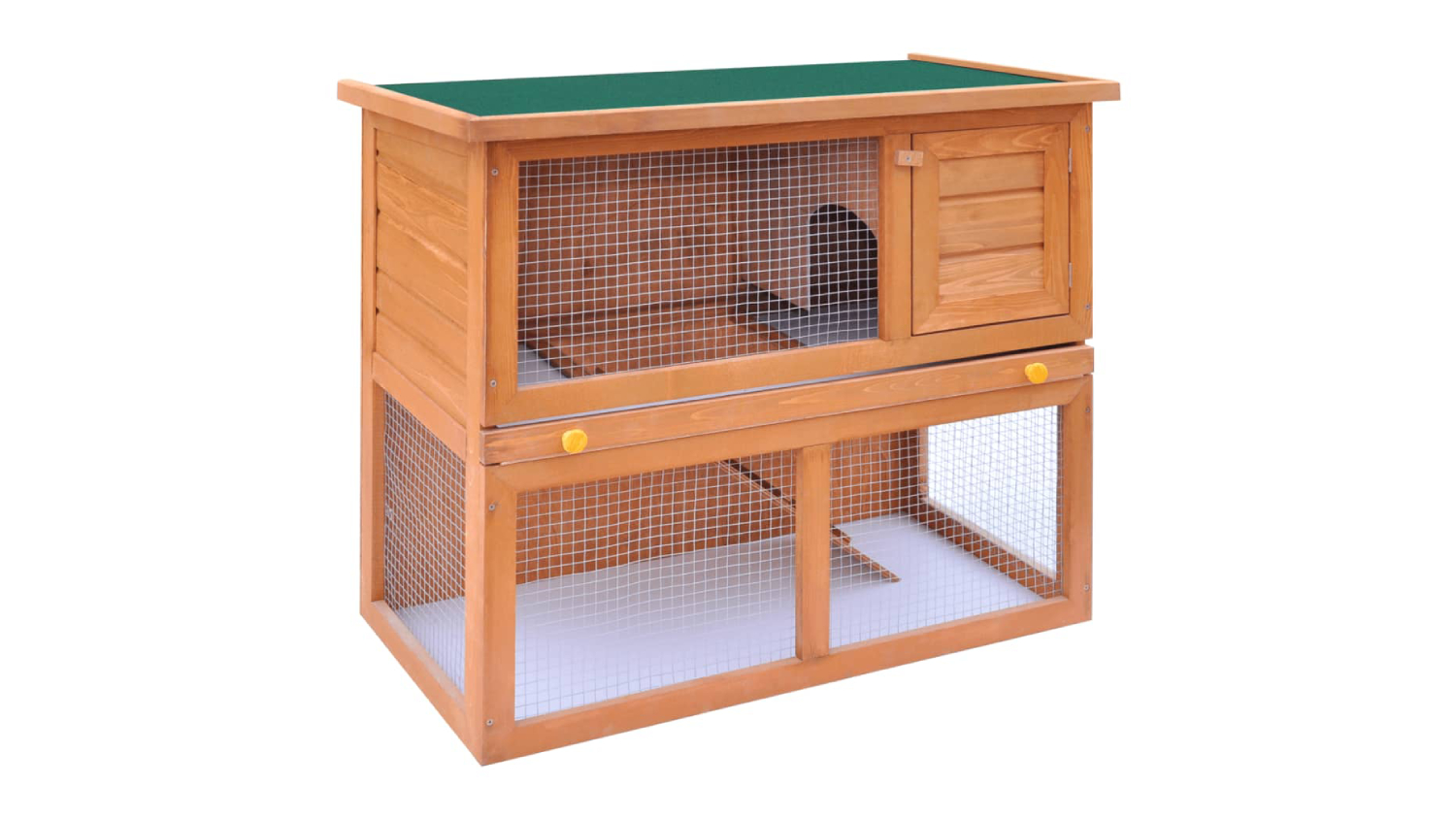 NNEVL Outdoor Rabbit Hutch Single Door 90cm - Wood