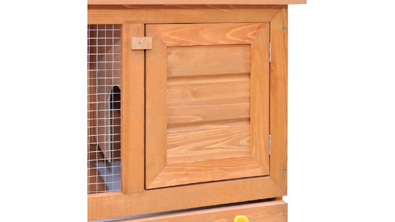 NNEVL Outdoor Rabbit Hutch Single Door 90cm - Wood