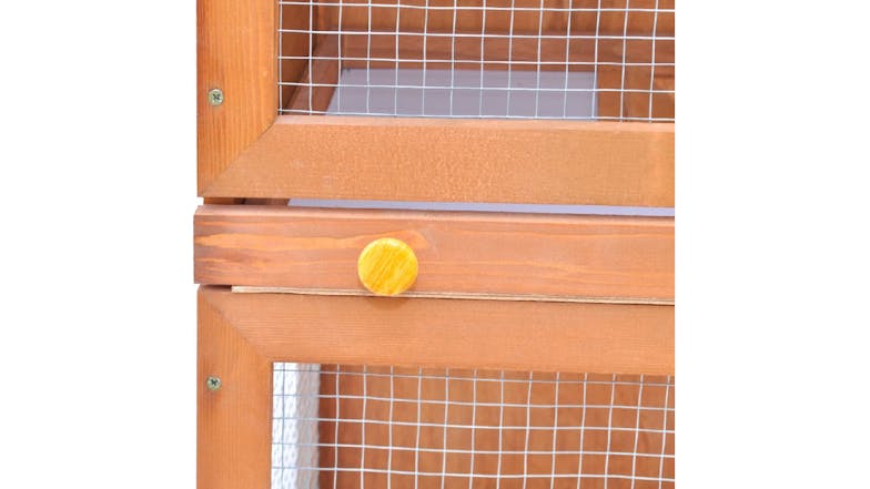 NNEVL Outdoor Rabbit Hutch Single Door 90cm - Wood