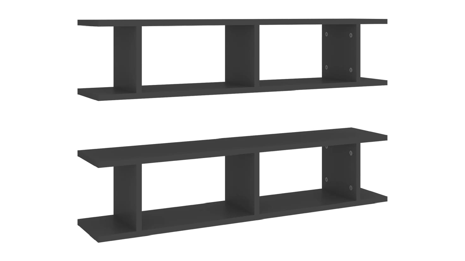 NNEVL Wall Shelves Floating Ladder 2pcs. 90 x 18 x 20cm Grey Harvey