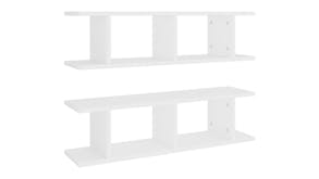 NNEVL Wall Shelves 6 Display Cube 78 x 18 x 20cm - White