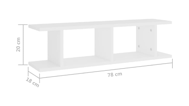 NNEVL Wall Shelves 6 Display Cube 78 x 18 x 20cm - White