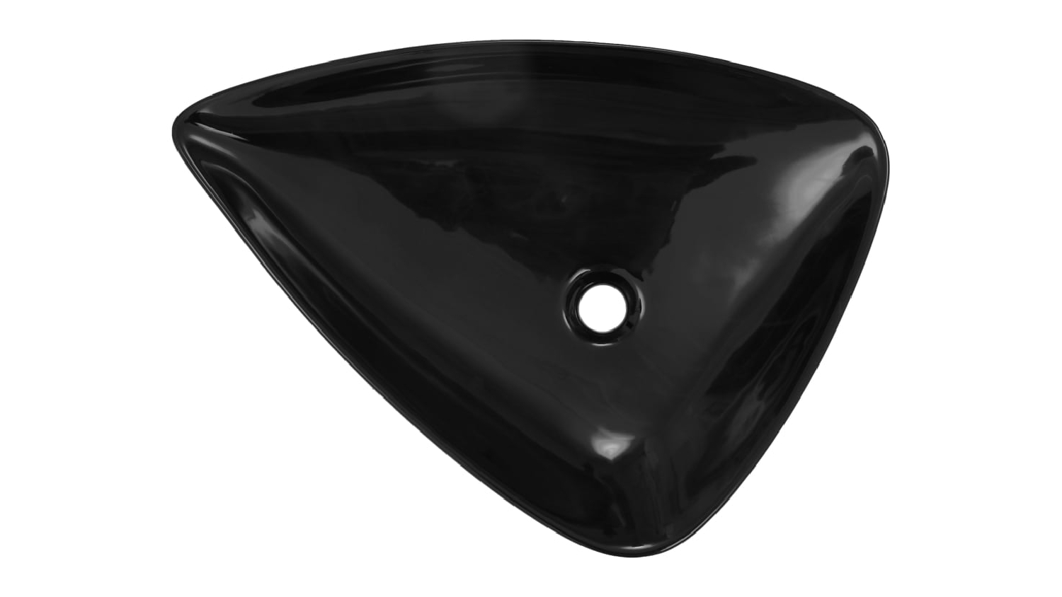 NNEVL Triangle Ceramic Basin 64.5 x 45.5 x 11.5 - Black