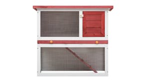 NNEVL Outdoor Rabbit Hutch Single Door 90cm - Red Wood