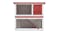 NNEVL Outdoor Rabbit Hutch Single Door 90cm - Red Wood