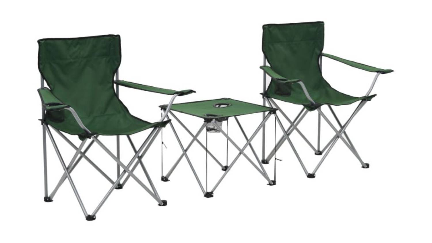 NNEVL Camping Table & Chairs Set 3pcs. - Green