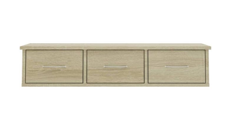 NNEVL Wall Mounted Shelf Drawer 88x26x18.5cm - Sonoma Oak