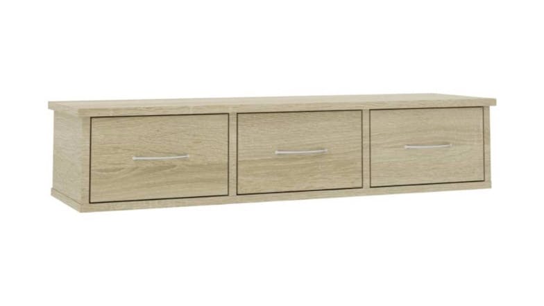 NNEVL Wall Mounted Shelf Drawer 88x26x18.5cm - Sonoma Oak