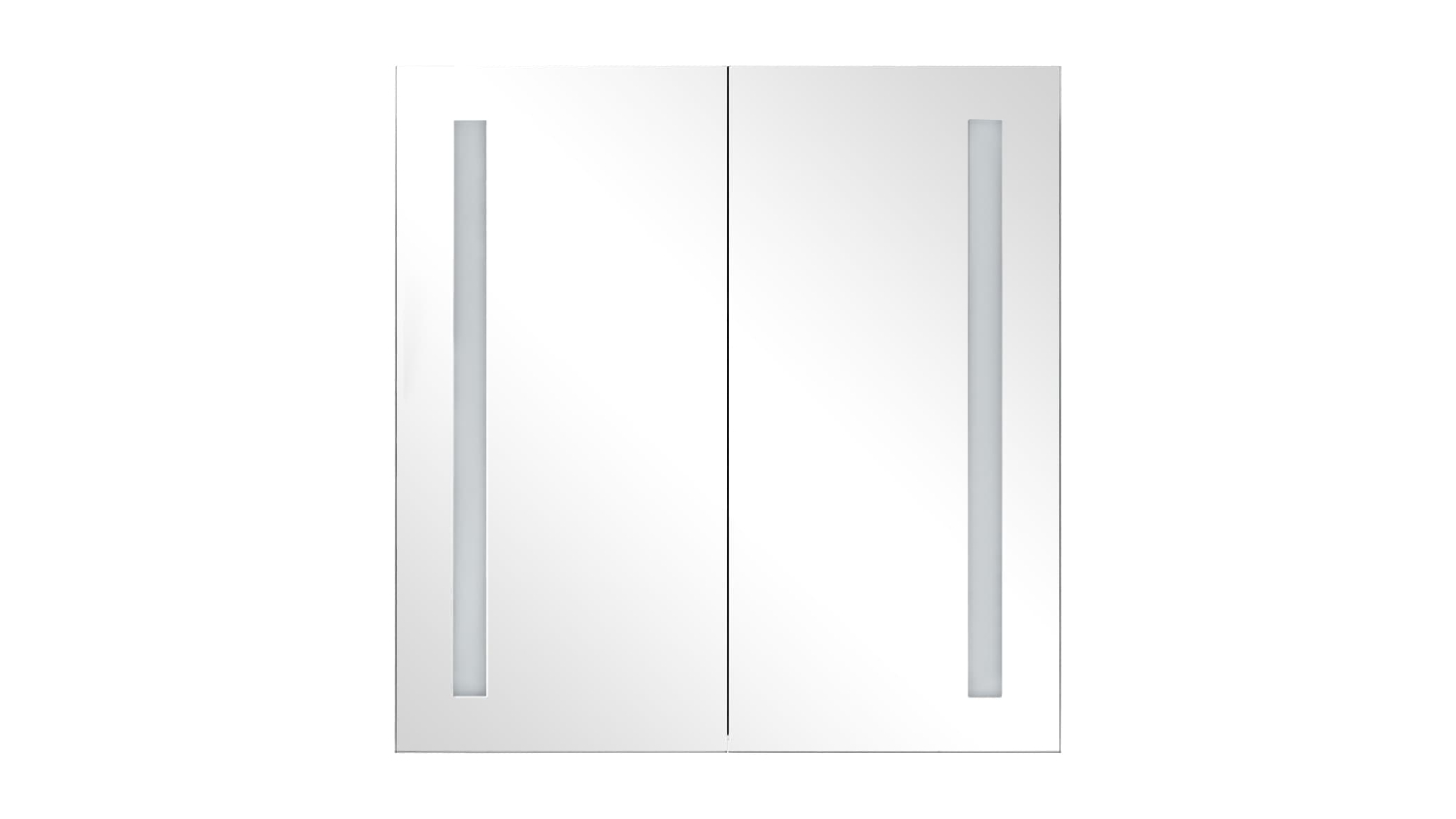 NNEVL LED Backlit Bathroom Mirror Cabinet 62 x 14 x 60cm - Anthracite