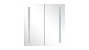 NNEVL LED Backlit Bathroom Mirror Cabinet 62 x 14 x 60cm - Anthracite