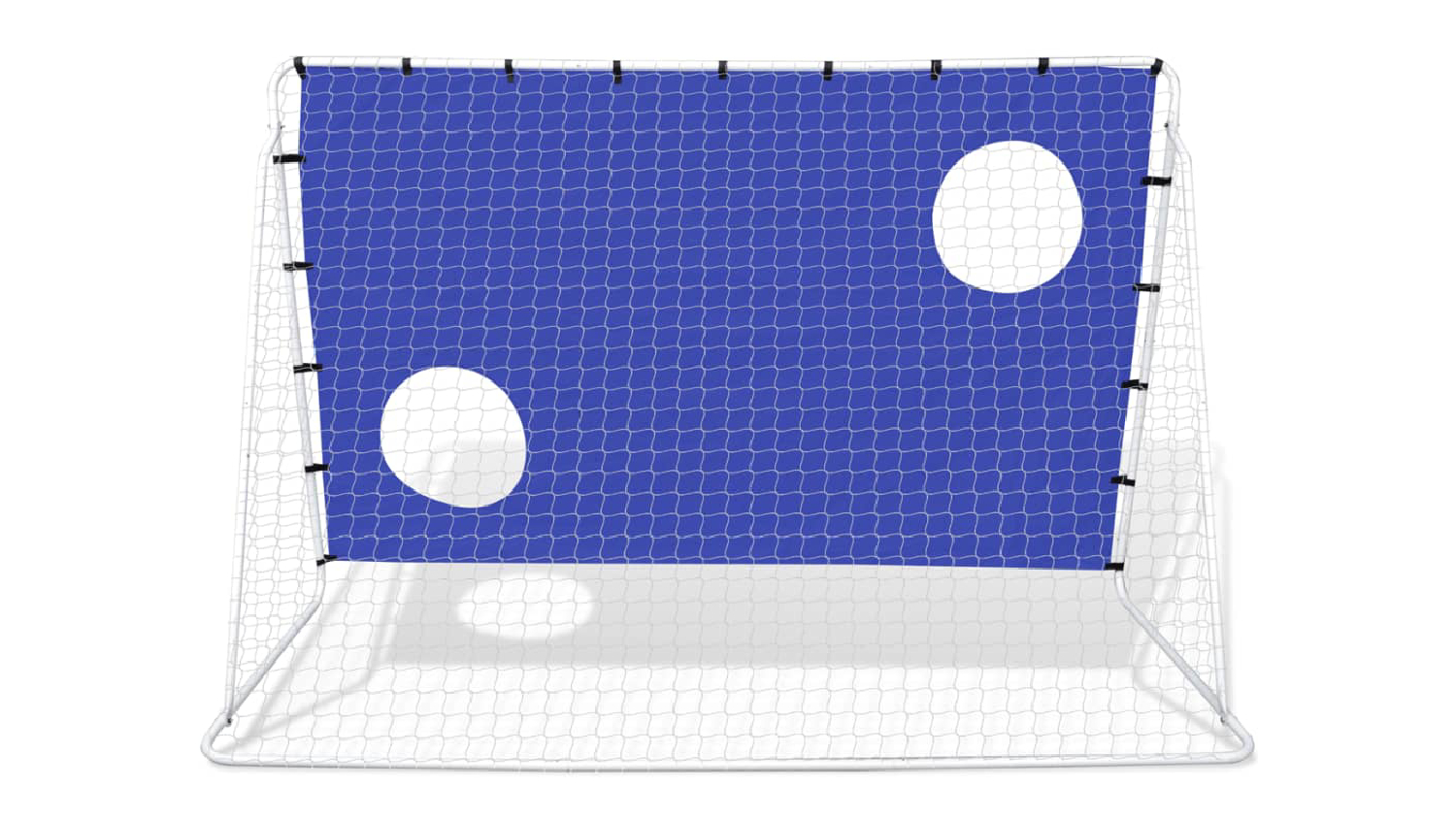NNEVL Soccer Goal with Net & Aiming Wall 2pc - 240 x 92 x 150cm