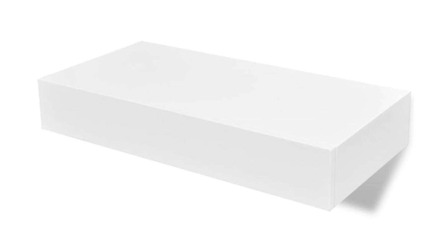 NNEVL Wall Mounted Shelf Drawer 2pcs. 48 x 25 x 8cm - White
