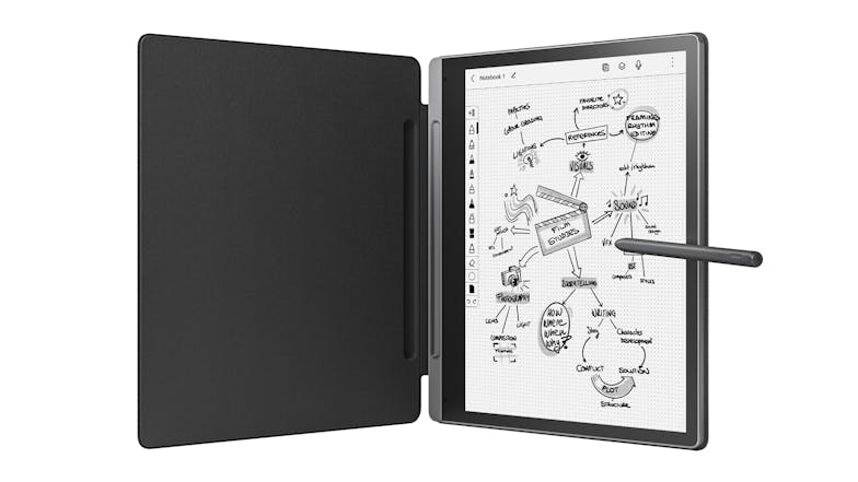 Lenovo Smart Paper 10.3" 64GB Wi-Fi eReader with Folio Case & Smart Paper Pen - Storm Grey