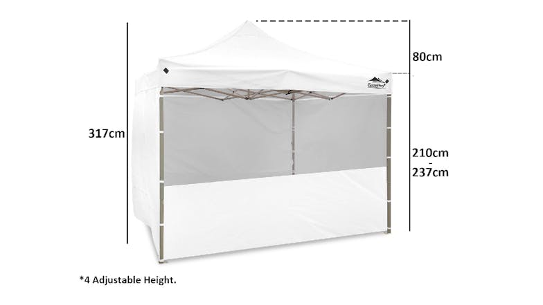 Gazepro Heavy-Duty Gazebo 3 x 3m with Full Wall Kit - White