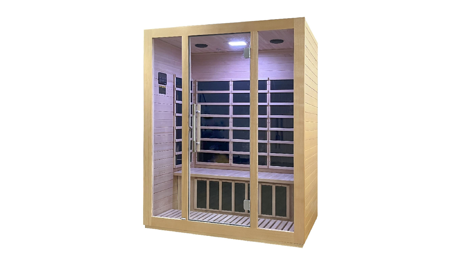 TSB Living 3 Person Infrared Home Sauna with Touch Controls, Speaker