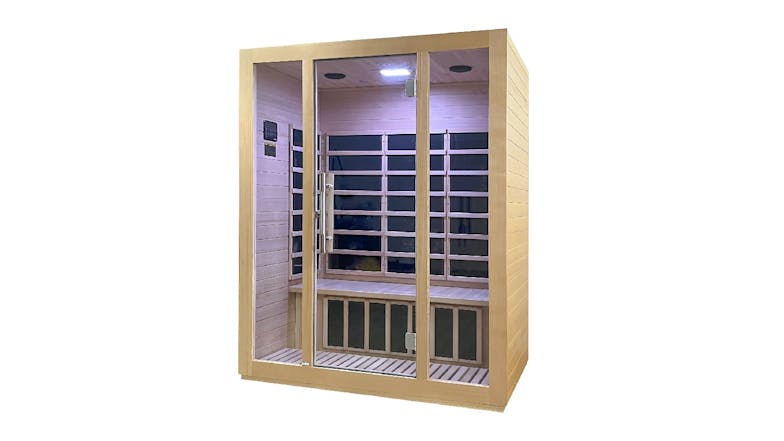 TSB Living 3 Person Infrared Home Sauna with Touch Controls, Speaker, RGB Lighting