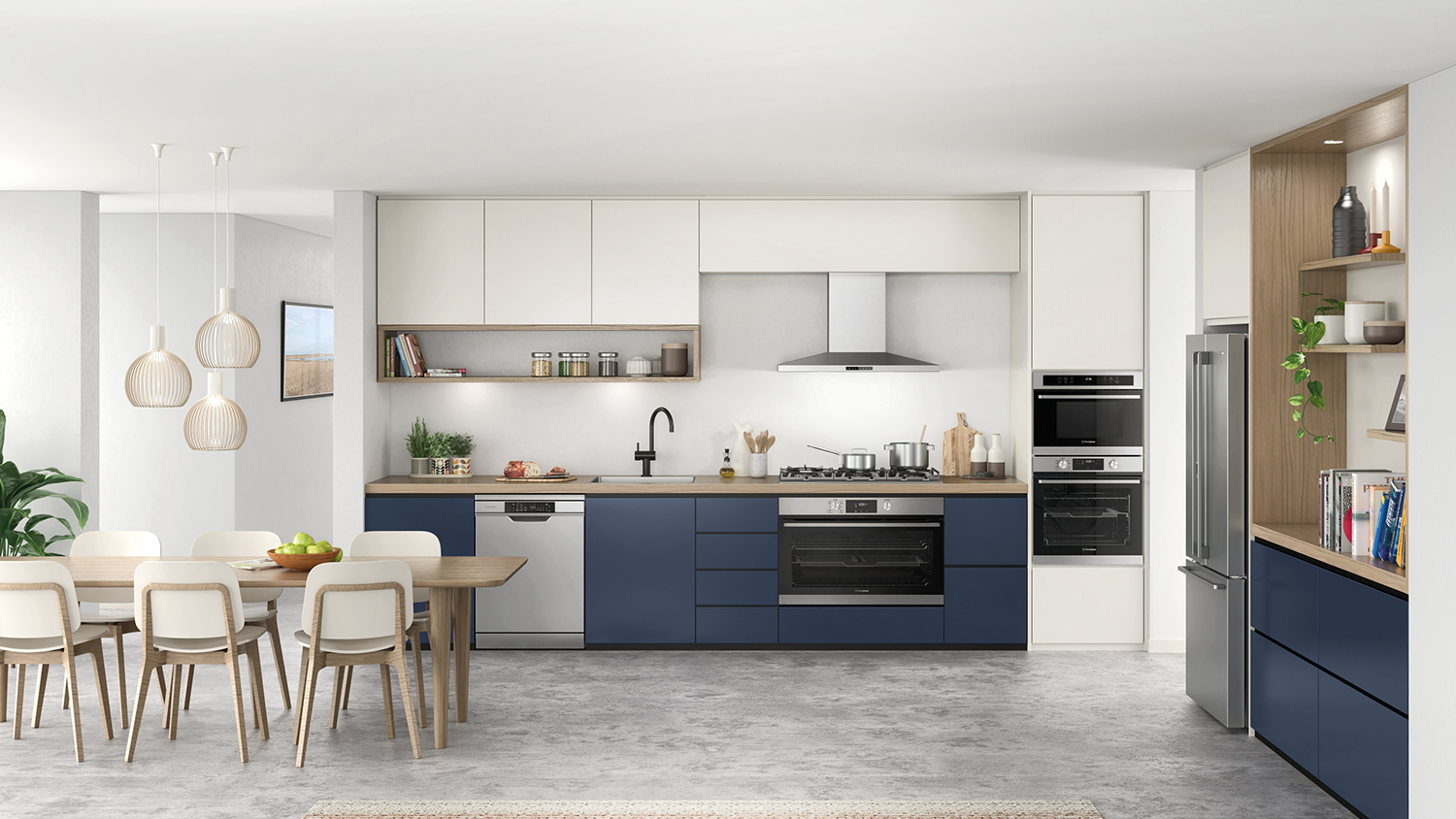 Westinghouse 15 Place Setting 8 Program Freestanding Dishwasher Stainless Steel (WSF6608XA