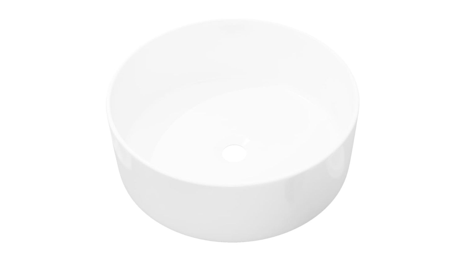 NNEVL Round Ceramic Basin 40 x 15cm - White