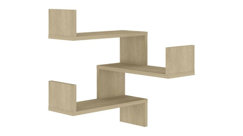 NNEVL Wall Shelves Corner 2pcs. 40 x 40 x 50cm - Sonoma Oak