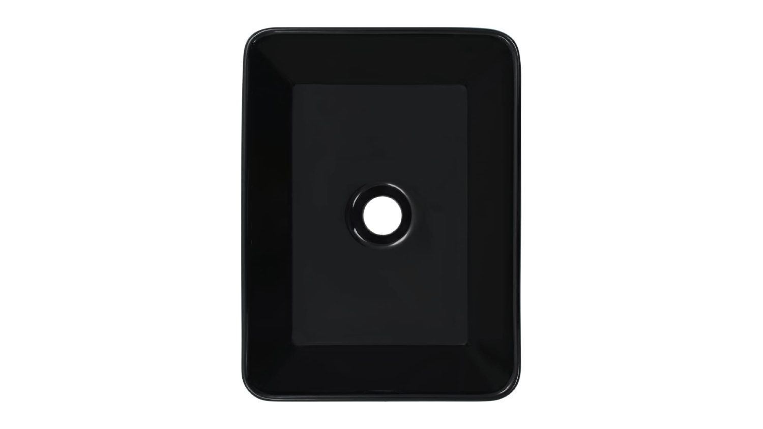 NNEVL Basin Rounded Rectangle Ceramic 40 x 30 x 13 - Black