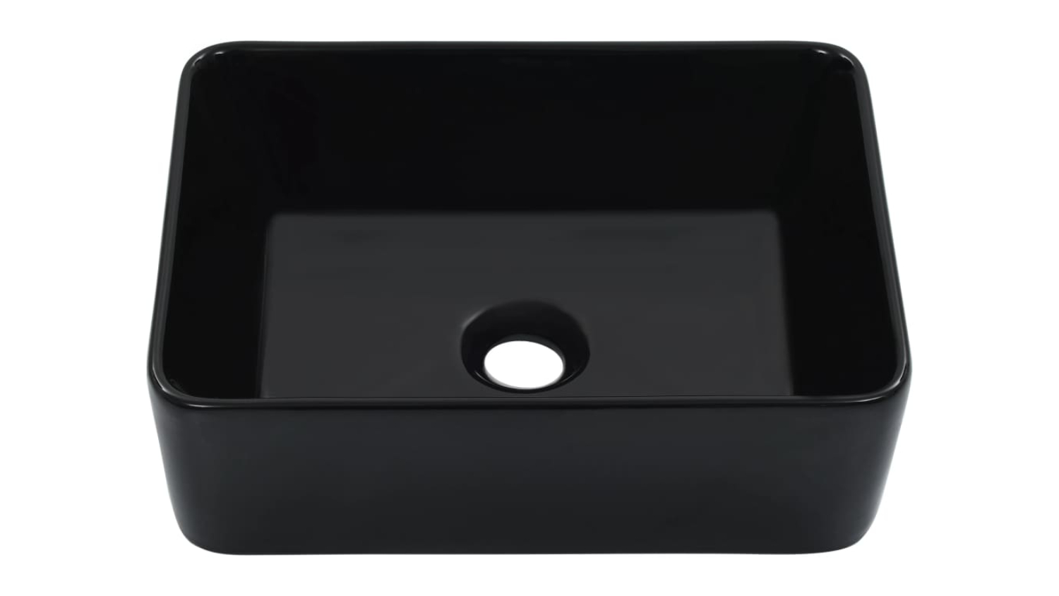 NNEVL Basin Rounded Rectangle Ceramic 40 x 30 x 13 - Black