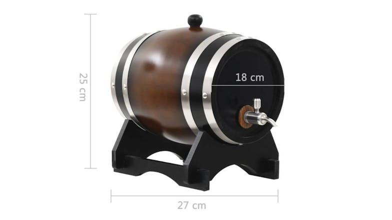 NNEVL Wine Barrel w/ Tap 6L - Pinewood