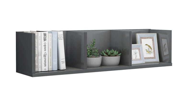 NNEVL Wall Shelves CD 75 x 18 x 18cm - Gloss Grey