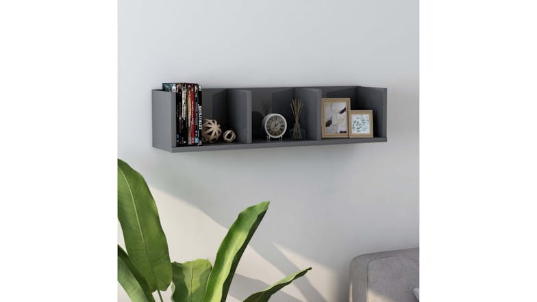 NNEVL Wall Shelves CD 75 x 18 x 18cm - Gloss Grey