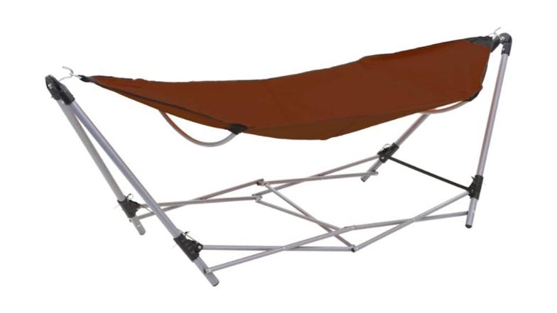 NNEVL Hammock w/ Folding Stand 214 x 76 x 70cm - Brown