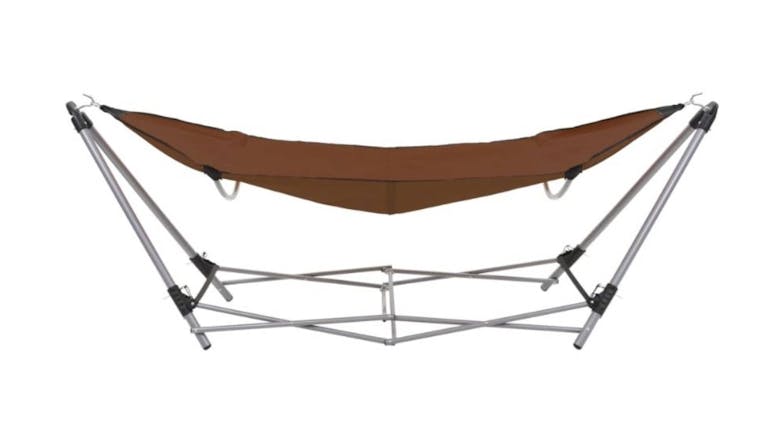 NNEVL Hammock w/ Folding Stand 214 x 76 x 70cm - Brown