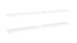 NNEVL Wall Shelves Floating Ledge 4pcs. 80 x 23.5 x 3.8cm - White