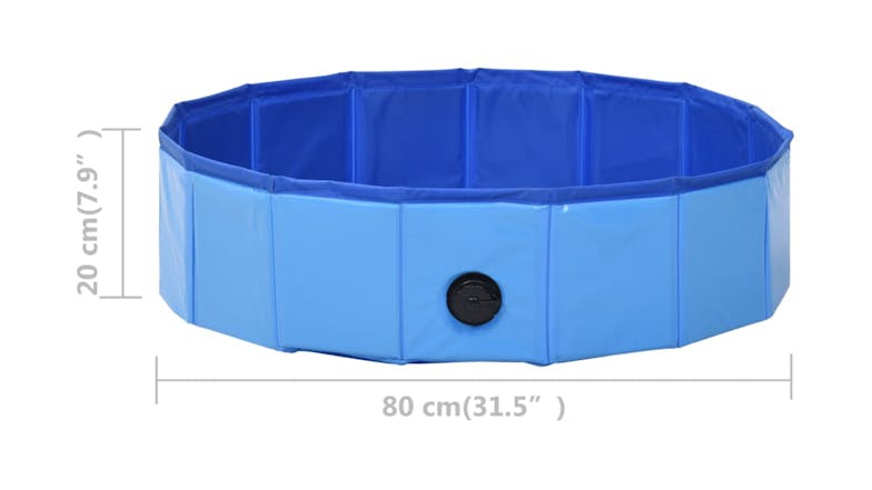NNEVL Foldable Dog Swimming Pool 80 x 20cm - Blue