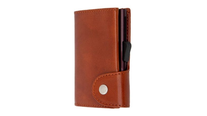 C-Secure RFID Protected Card Holder - Tanned