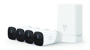 Eufy Cam 2 Pro 2K Outdoor Wireless Smart Security Camera - 4 Pack with HomeBase2 (White)