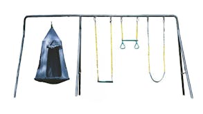 Gobaplay "Ultimate Discovery" Multi-Swing Set with Swing Seat, Monkey Bar, Anchors