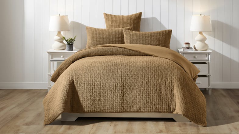 Charlton Toffee European Pillowcase by L'Avenue